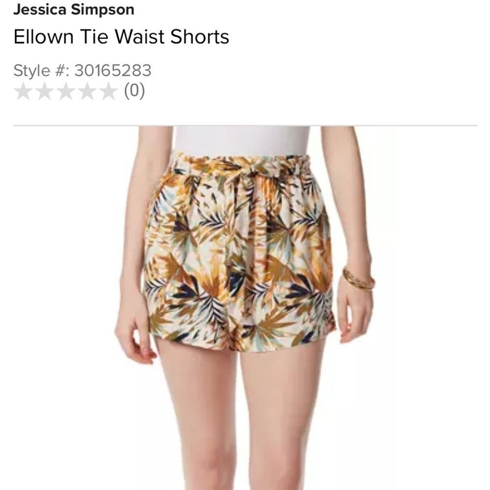 Jessica Simpson women 3X Ellown Tie‎ Waist ShortsStyle #: 30165283